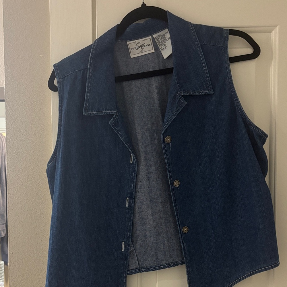 Denim Sleeveless Vest